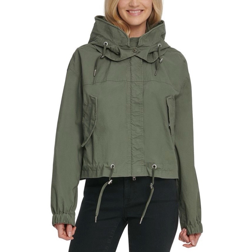 Dkny Cropped Hooded Jacket